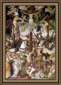 Crucifixion Framed Paintings - Crucifixion by Gaudenzio Ferrari