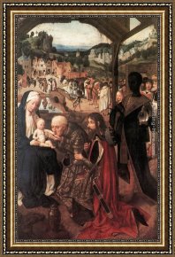 Totes Meer Mit Moabitergebirge, Abendstimmung Framed Paintings - Adoration of the Magi by Geertgen tot Sint Jans