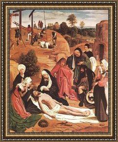 Totes Meer Mit Moabitergebirge, Abendstimmung Framed Paintings - Lamentation over the Dead Christ by Geertgen tot Sint Jans