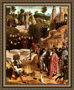 Totes Meer Mit Moabitergebirge, Abendstimmung Framed Paintings - The Bones of St. John the Baptist by Geertgen tot Sint Jans