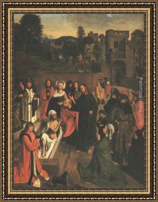 Totes Meer Mit Moabitergebirge, Abendstimmung Framed Paintings - The Raising of Lazarus by Geertgen tot Sint Jans