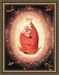 Totes Meer Mit Moabitergebirge, Abendstimmung Framed Paintings - Virgin and Child by Geertgen tot Sint Jans