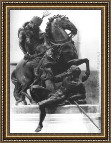 Saints Framed Paintings - Saint Martin by Georg Raphael Donner