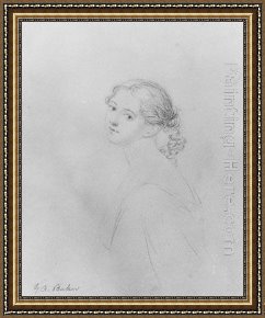 Study of The Head of an Old Woman Framed Paintings - Head of a Woman (from McGuire Scrapbook) by George Augustus Jr Baker