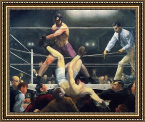 Madonna with St George Framed Paintings - Dempsey and Firpo by George Bellows