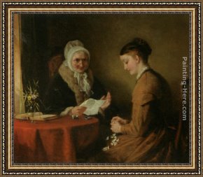 The Fighting Temeraire Tugged to Her Last Berth to Be Broken Up Framed Paintings - The Broken Engagement by George Bernard O'Neill