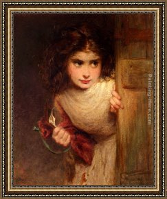 Close to Home Framed Paintings - Home From School by George Elgar Hicks