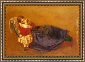 An Algerian Mother And Child Framed Paintings - Mother and Child by George Elgar Hicks
