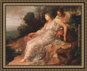 George Frederick Watts Framed Paintings - Ariadne on the Island of Naxos by George Frederick Watts
