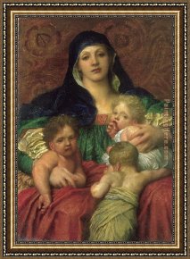 George Frederick Watts Framed Paintings - Charity by George Frederick Watts