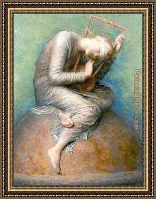 Frederick Framed Paintings - Hope by George Frederick Watts