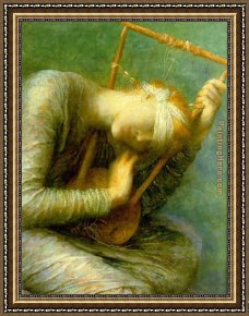 George Frederick Watts Framed Paintings - Hope detail by George Frederick Watts