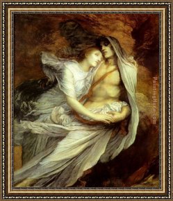 Pablo And Francesca Framed Paintings - Pablo and Francesca by George Frederick Watts