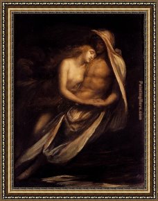 Pablo And Francesca Framed Paintings - Paulo And Francesca by George Frederick Watts