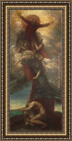 George Frederick Watts Framed Paintings - The Denunciation of Adam and Eve by George Frederick Watts