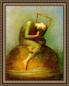 Frederick Framed Paintings - Watts Hope by George Frederick Watts