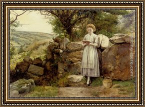 A Peaceful Retreat Framed Paintings - A Peaceful Read by George Goodwin Kilburne