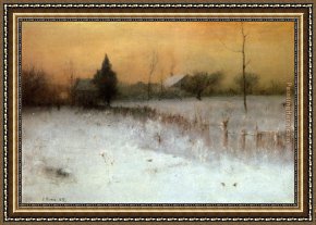 A Rough Journey Home Framed Paintings - Home at Montclair by George Inness