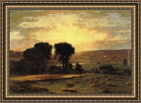 The Royal George on Her Return From Ireland Framed Paintings - Peace and Plenty by George Inness