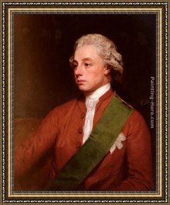 George Frederick Watts Framed Paintings - Portrait Of Frederick, 5th Earl Of Carlisle by George Romney