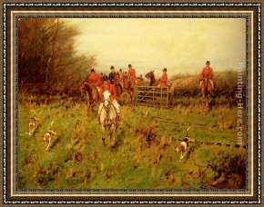 Departure to The Hunt Framed Paintings - The Hunt by George Wright
