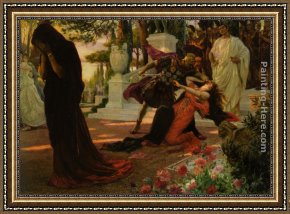 The Death of Demosthenes Framed Paintings - The Death of Messalina by Georges Antoine Rochegrosse