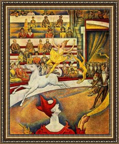 Madonna with St George Framed Paintings - The Circus by Georges Seurat