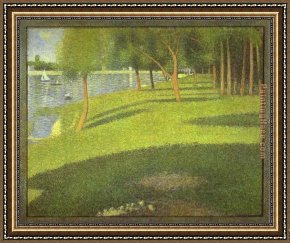 Madonna with St George Framed Paintings - The Island of La Grande Jatte by Georges Seurat