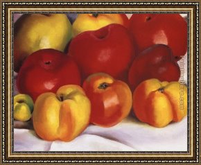 Family Making Music Framed Paintings - Apple Family II C.1920 by Georgia O'Keeffe