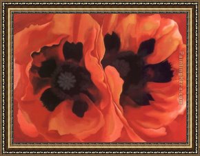 Poppies Framed Paintings - Oriental Poppies 1928 by Georgia O'Keeffe
