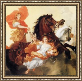 Apollo Framed Paintings - Apollo and Aurora by Gerard De Lairesse