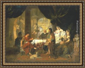 Cleopatra Testing Poisons on Condemned Prisoners Cropped Framed Paintings - Cleopatra by Gerard De Lairesse