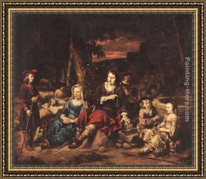 Hendrikus Van Den Sande Bakhuyzen Framed Paintings - Portrait of a Family by Gerbrand van den Eeckhout