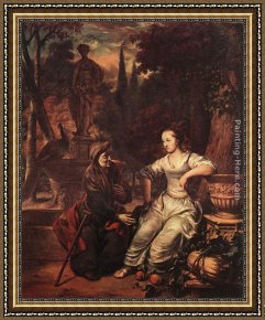 Hendrikus Van Den Sande Bakhuyzen Framed Paintings - Vertumnus and Pomona by Gerbrand van den Eeckhout