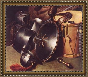 Russian Officer Framed Paintings - Officer of the Marksman Society in Leiden - detail by Gerrit Dou