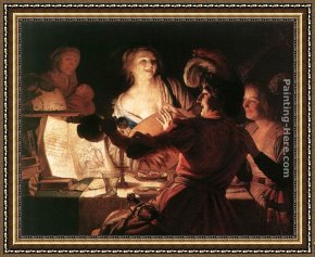 Jane Maxwell, Duchess of Gordon And Her Son The Marquis of Huntly Framed Paintings - The Prodigal Son by Gerrit van Honthorst