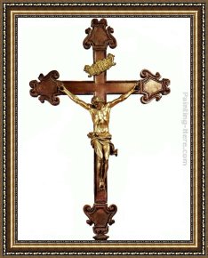 Lorenzo Framed Paintings - Altar Cross by Gian Lorenzo Bernini