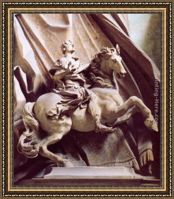 Lorenzo Framed Paintings - Constantine the Great by Gian Lorenzo Bernini