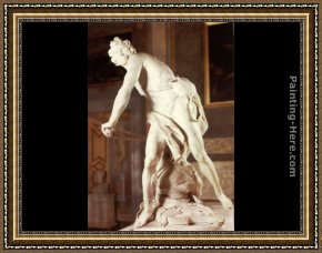 Gian Lorenzo Bernini Framed Paintings - David by Gian Lorenzo Bernini