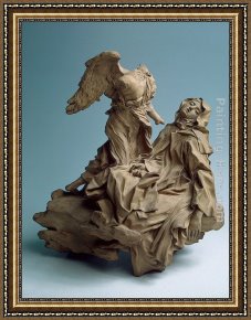 Gian Lorenzo Bernini Framed Paintings - The Ecstasy of St Teresa by Gian Lorenzo Bernini