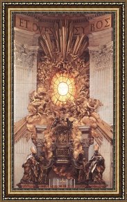 The Crucifixion of Saint Peter Framed Paintings - The Throne of Saint Peter by Gian Lorenzo Bernini