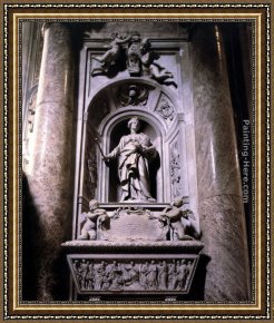 Lorenzo Framed Paintings - Tomb of Countess Matilda of Tuscany by Gian Lorenzo Bernini