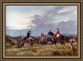 A Hunting Morn Framed Paintings - Out Hunting by Gilbert Scott Wright