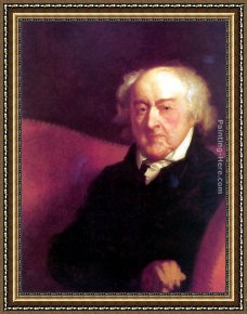 Adam Elsheimer Framed Paintings - John Adams by Gilbert Stuart