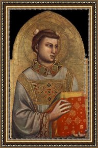 Saints Framed Paintings - Saint Stephen by Giotto