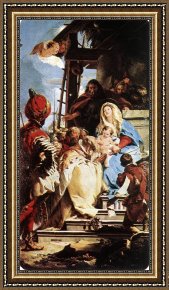 Triptych of The Adoration of The Magi Framed Paintings - Adoration of the Magi by Giovanni Battista Tiepolo