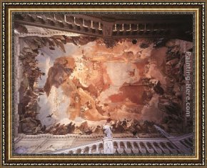 Apollo Framed Paintings - Apollo and the Continents by Giovanni Battista Tiepolo