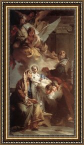 Education of Jupiter Framed Paintings - Education of the Virgin by Giovanni Battista Tiepolo