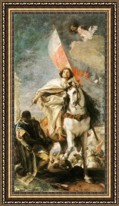 Giovanni Framed Paintings - St James the Greater Conquering the Moors by Giovanni Battista Tiepolo