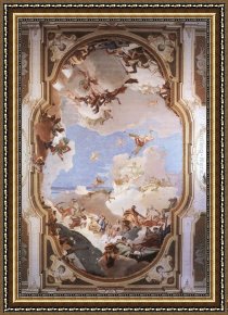 Giovanni Framed Paintings - The Apotheosis of the Pisani Family by Giovanni Battista Tiepolo
